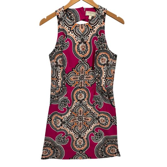 Moulinette Soeurs Dress Womens 6 Giedi Pink Medallion Cocktail Party Shift - Picture 1 of 11